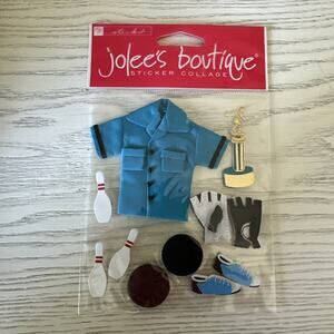 EK Success 3D Scrapbook Stickers BOWLING SPJB069 Shirt, Pins, Ball, Shoes NEW!